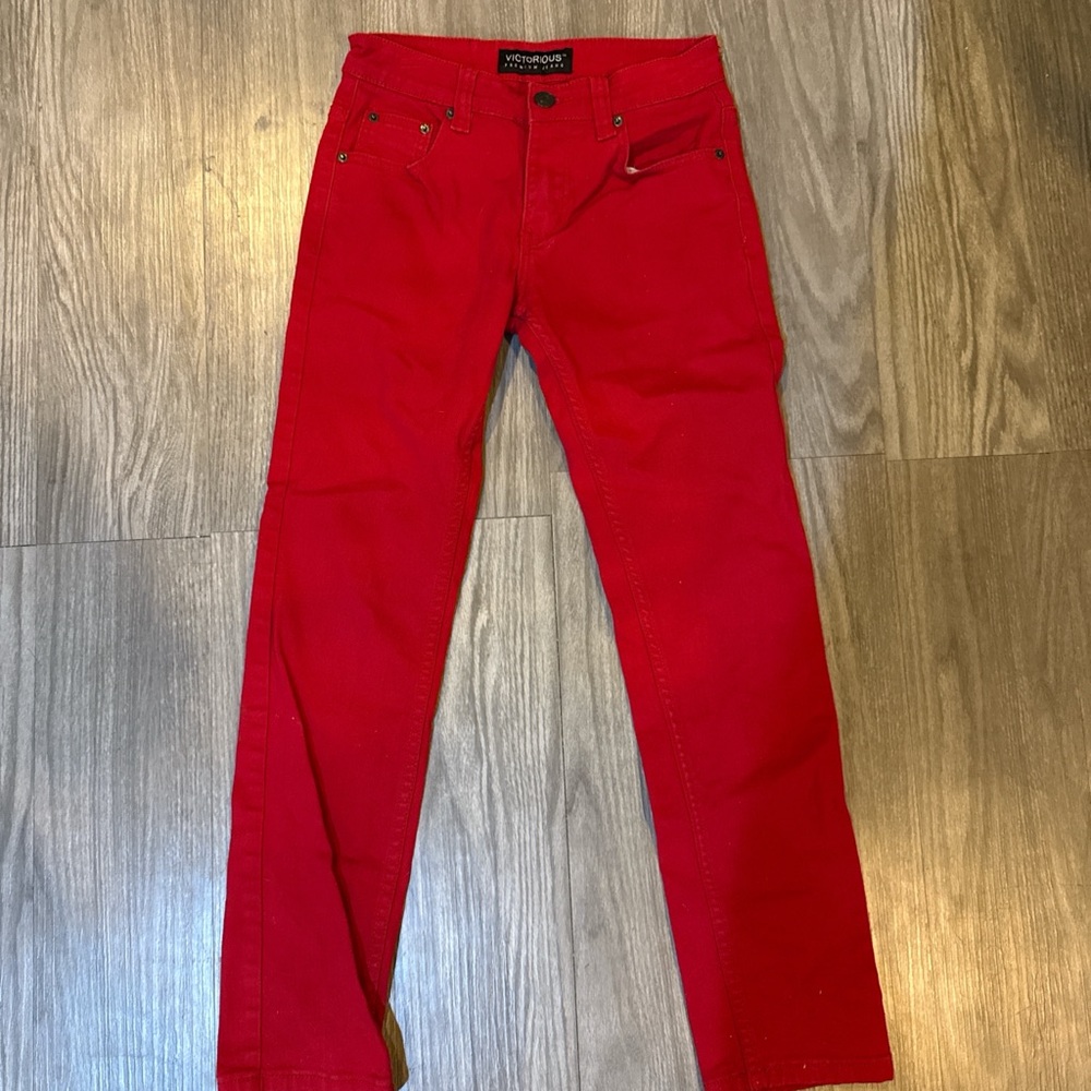 Vibrant Red Men's Skinny Jeans